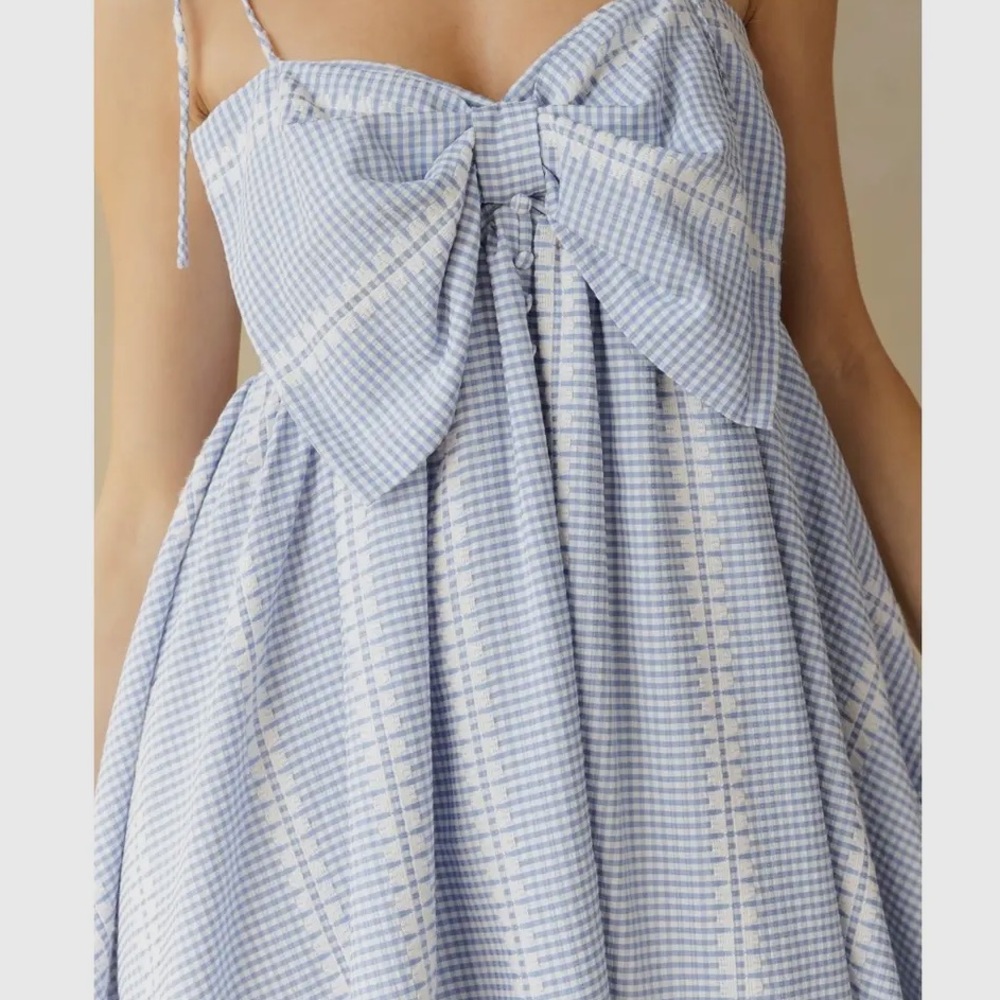 Storia BESTSELLER Gingham Mini Dress with Bow
